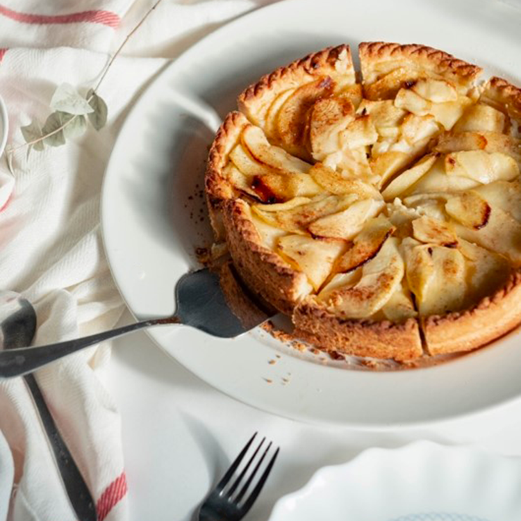 Tarte aux pommes et à la confiture de melon