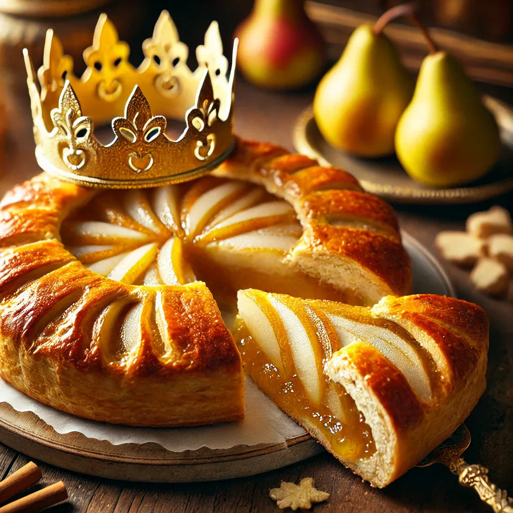 Galette des rois à la confiture poire gingembre