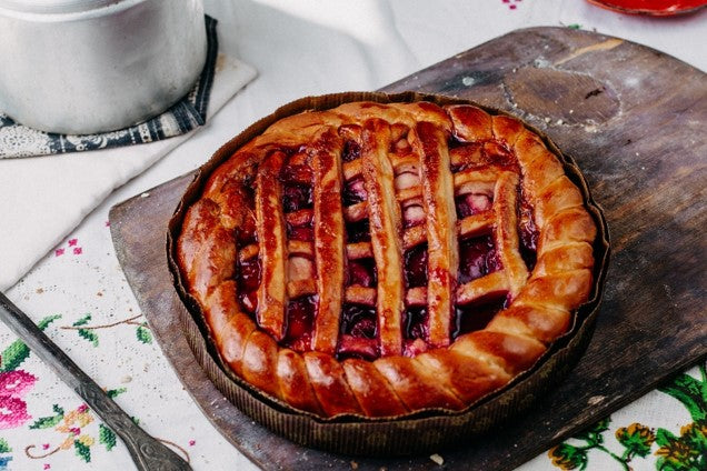 Tarte à la rhubarbe / pamplemousse