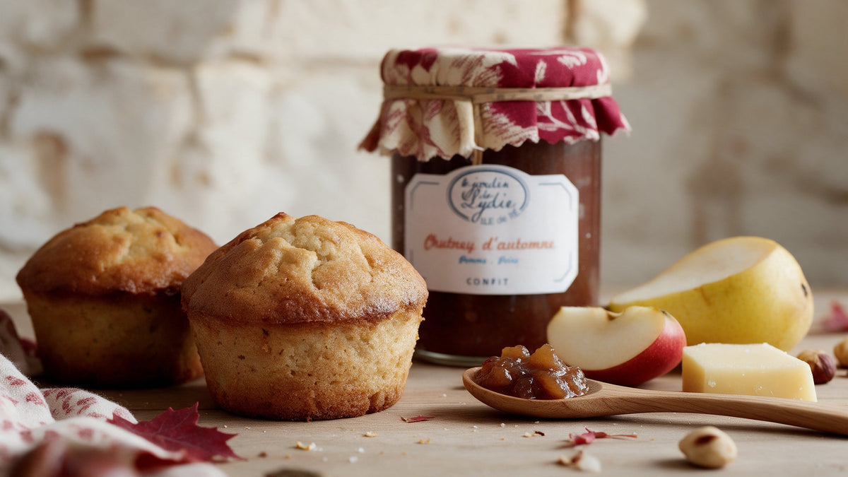 Muffins salés au Comté & chutney d'automne | Le Jardin de Lydie