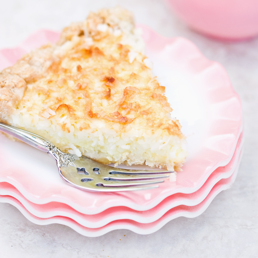 Tarte à la coco et confiture